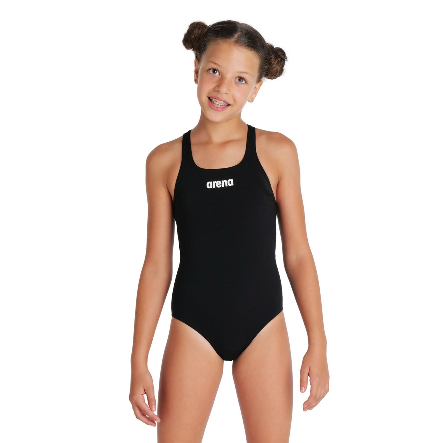 004762-550 Arena Girls' Team Swimsuit Swim Pro Solid