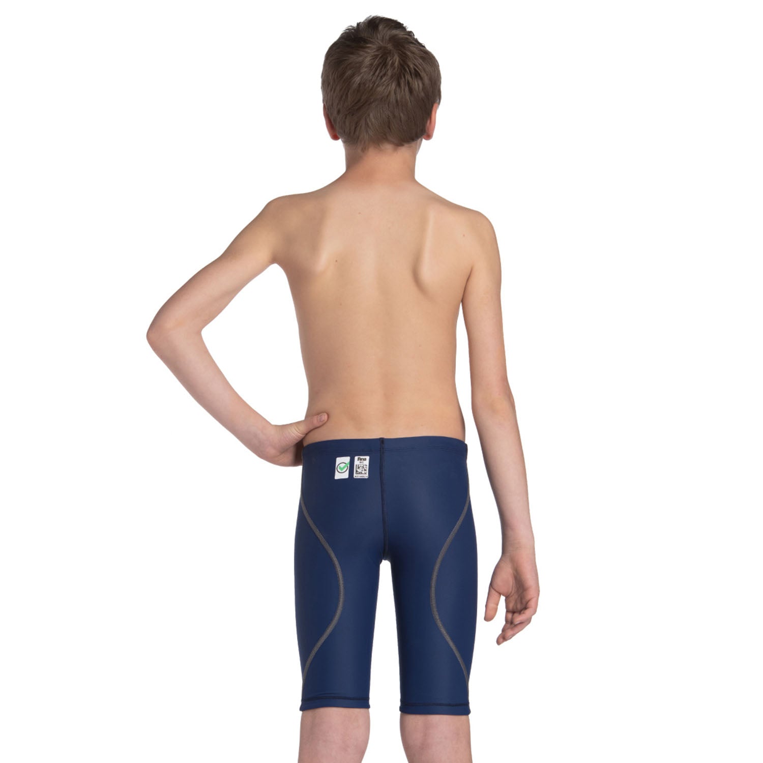 Arena Boys' Powerskin ST Next Racing Jammer - Navy