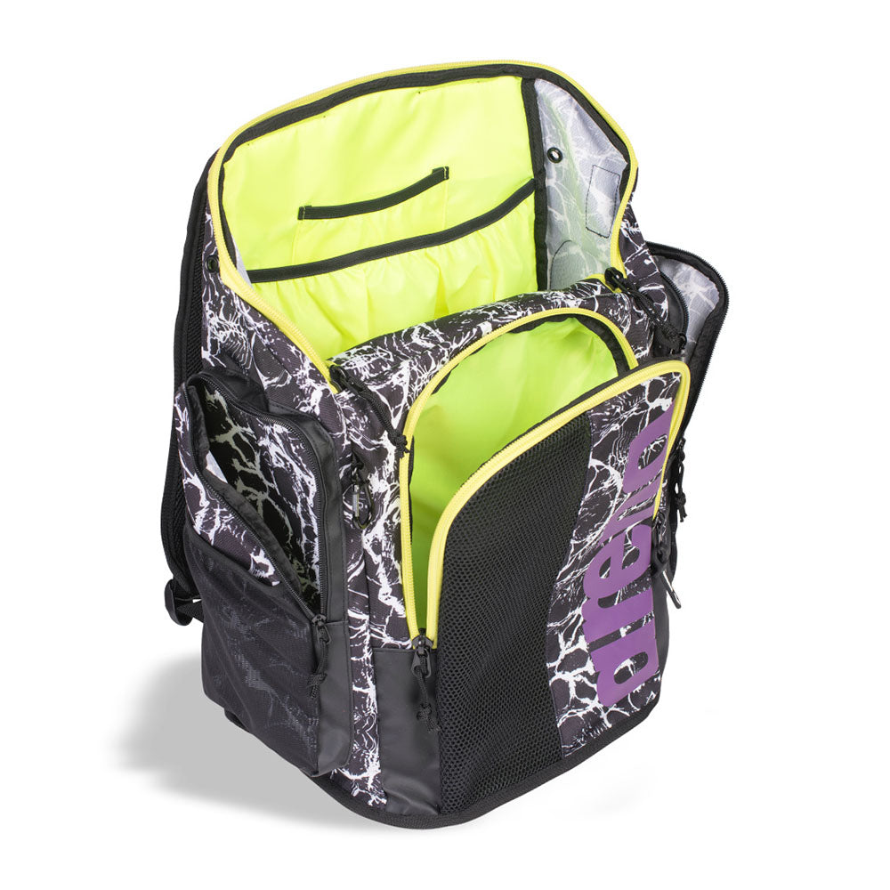 Arena Spiky III Allover Backpack 45 L Black-White