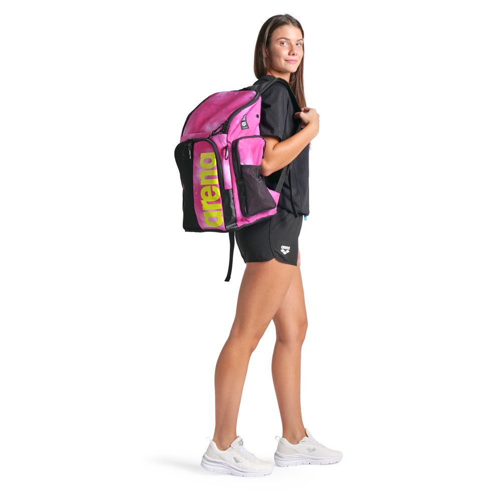 Arena Spiky III Allover Backpack 45 L Tie-Dye Pink