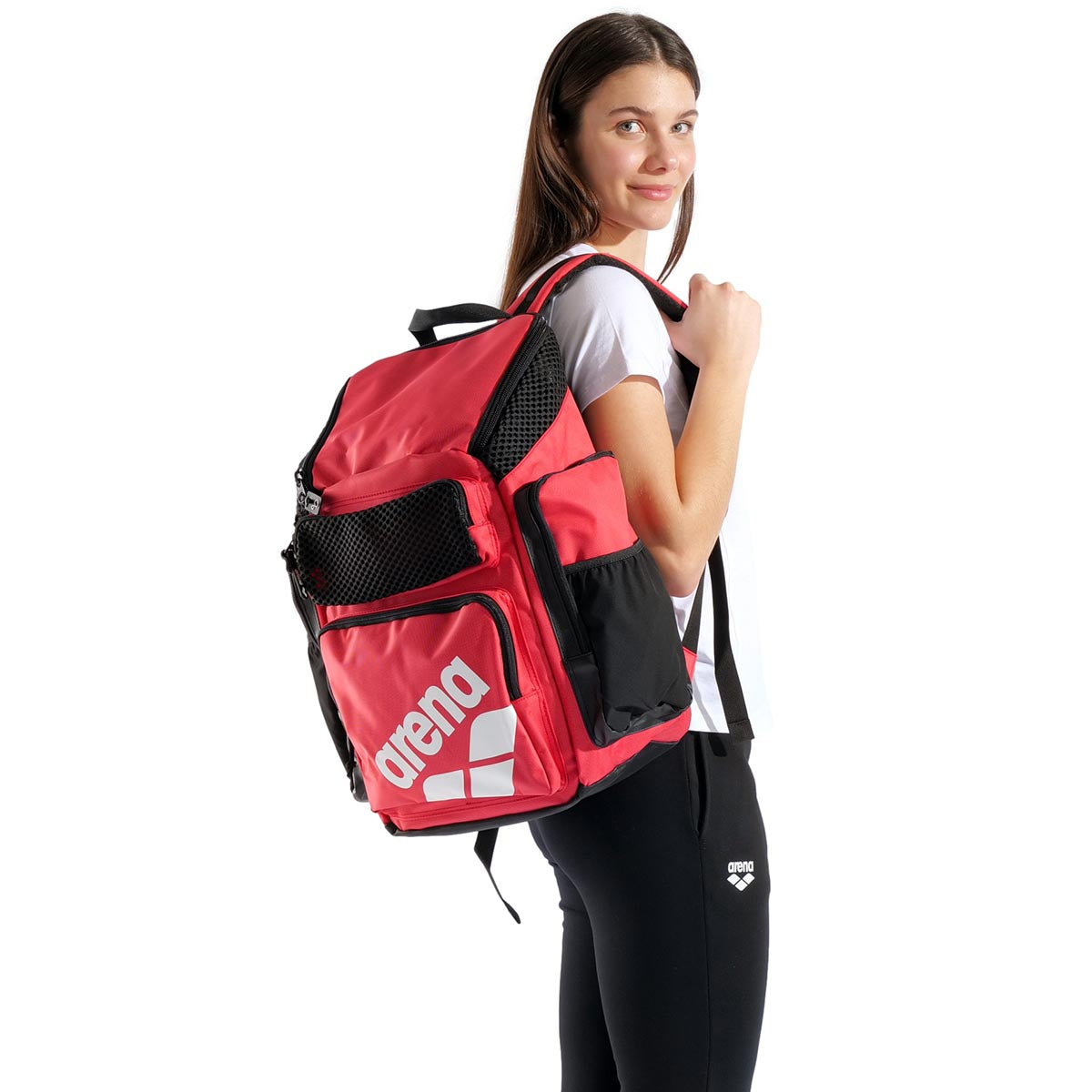 Red Arena One Go Swim Sports Travel Backpack 45L