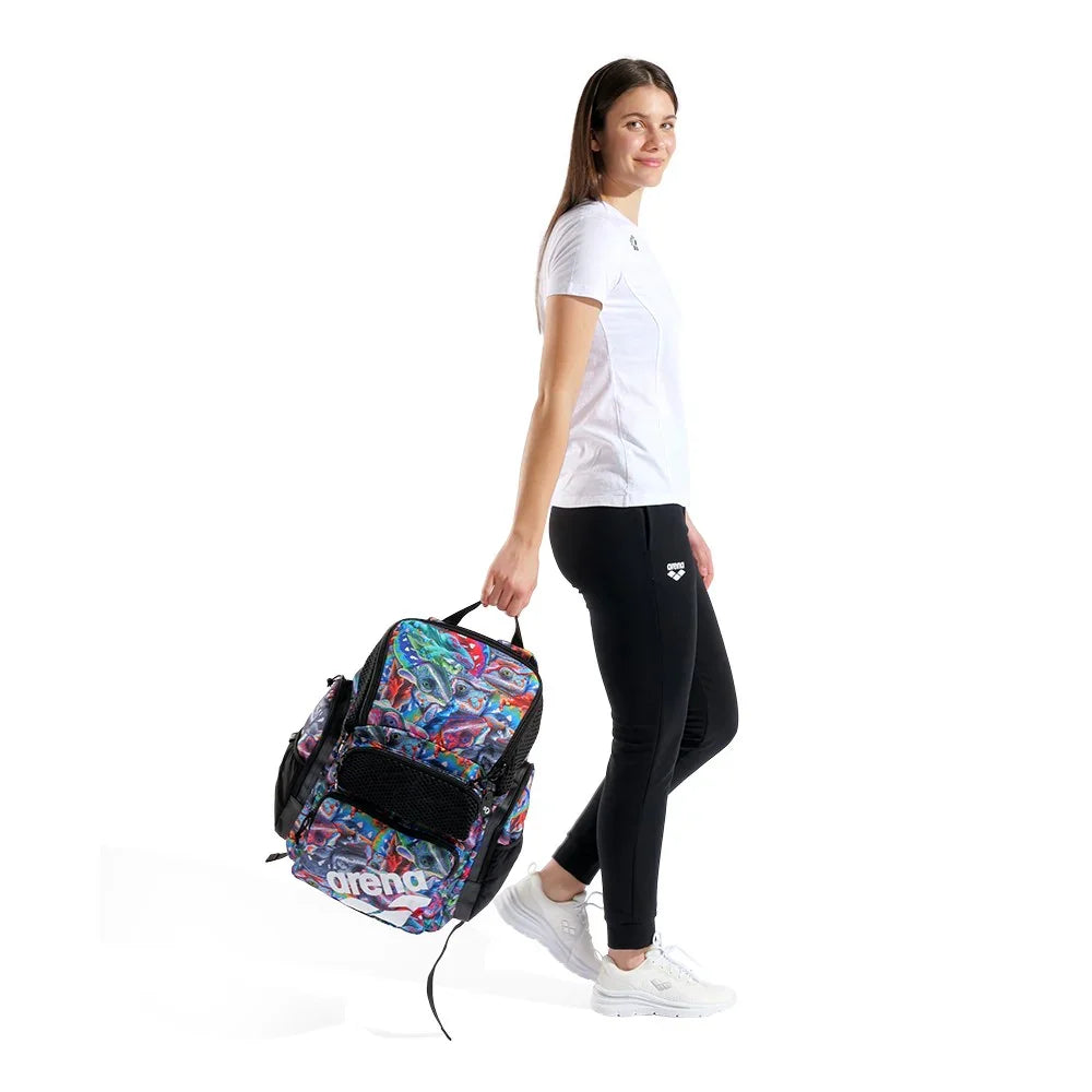 Arena One Go Allover Swim Sports Travel Backpack 45L - Iguanas