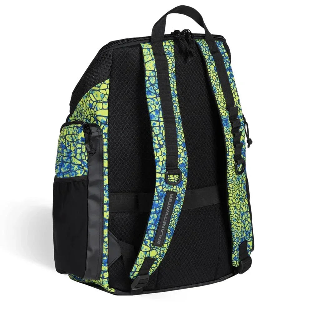 Arena One Go Allover Swim Sports Travel Backpack 45L - Snakeskin Green