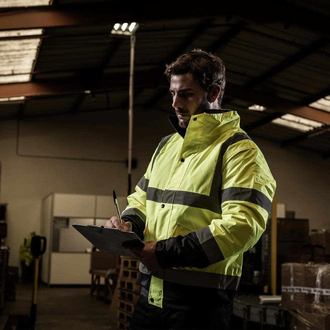 Yellow Navy Blackrock Hi-Vis Two Tone Bomber Jacket