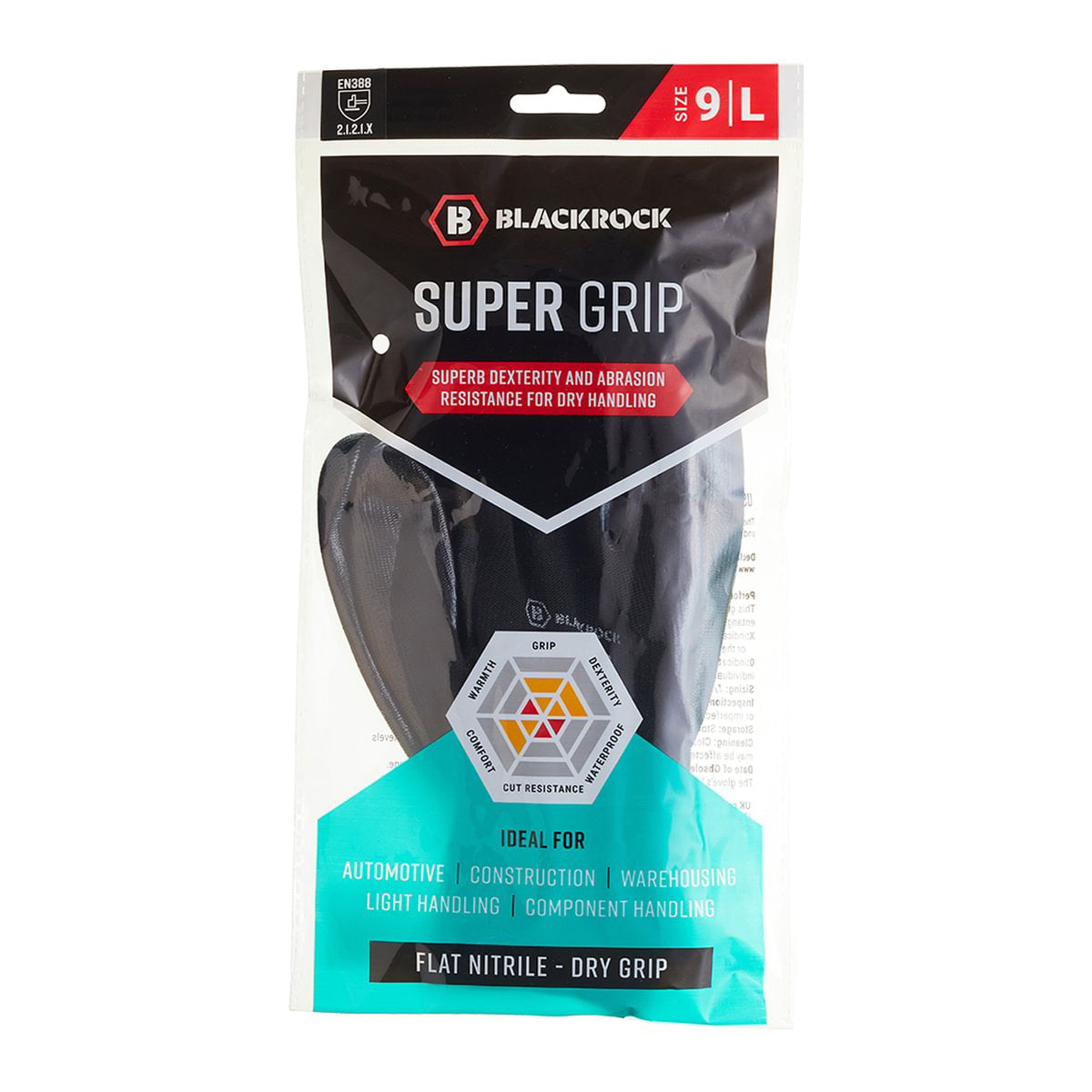 BlackRock 84302 Lightweight Super Grip Nitrile Gloves