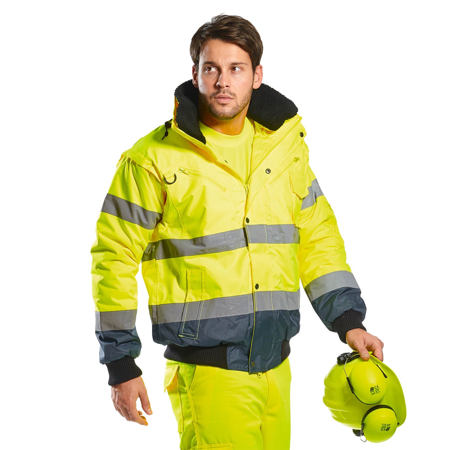 Portwest C465 Hi-Vis 3-in-1 Contrast Bomber Jacket