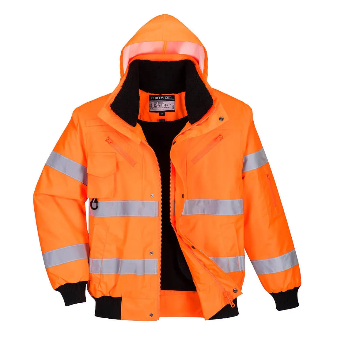 Portwest C467 Hi-Vis 3-in-1 Bomber Jacket Orange