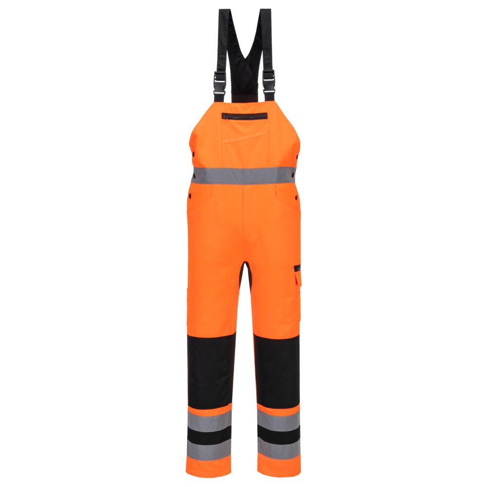Portwest CD852 WX2 Eco Hi-Vis Bib & Brace overall Orange Black
