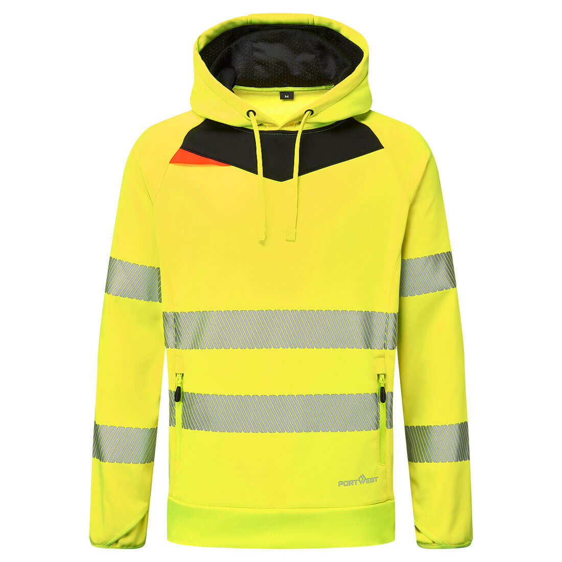 Portwest DX4 Hi-Vis Overhead Hoodie Yellow Black DX483