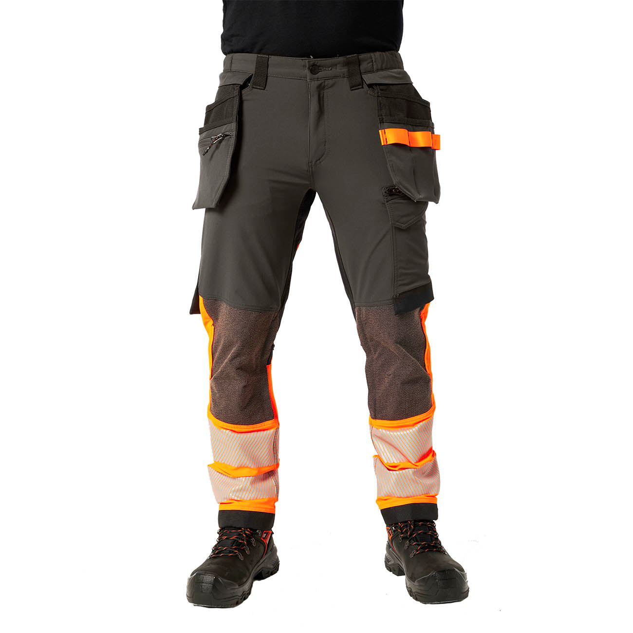 Portwest EV442 EV4 Trousers Orange/Metal Grey_M1