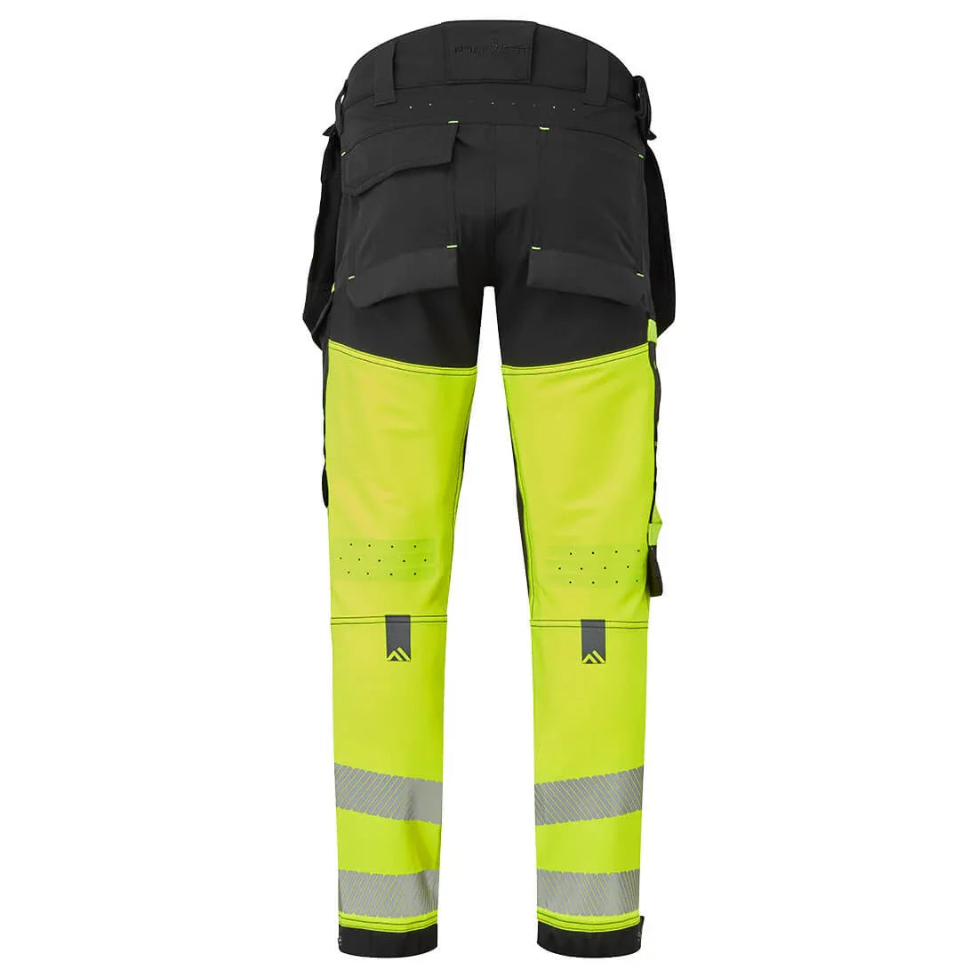 Portwest EV442 EV4 Hi-Vis Stretch Detachable Holster Class 1 Trousers Yellow/Black_B