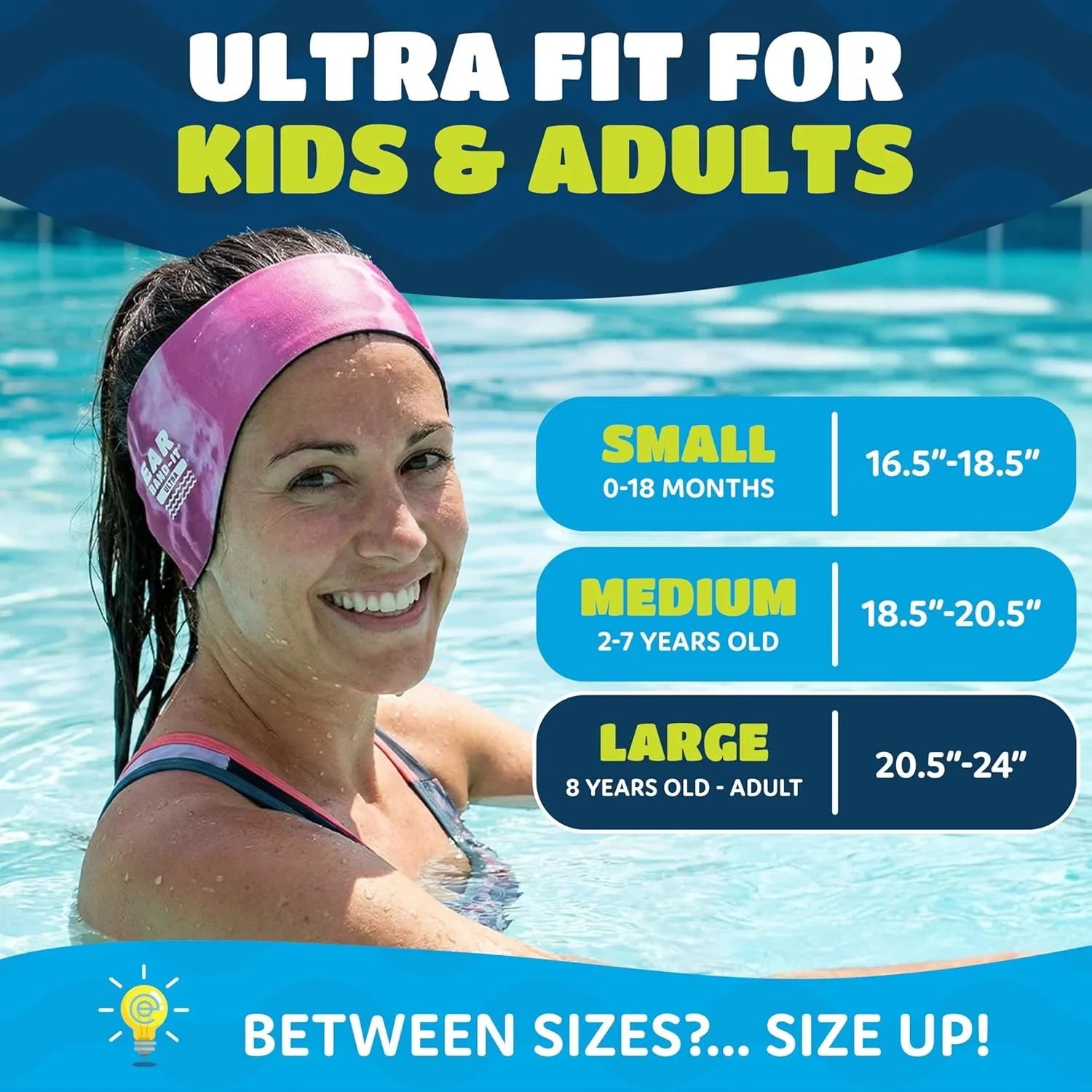 Ear Band it Ultra Swimming Headband Sea Life Szie Chart