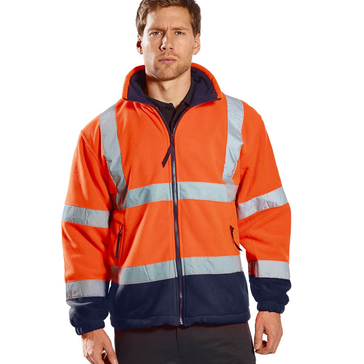 Portwest F301 Hi-Vis Contrast Fleece - Orange