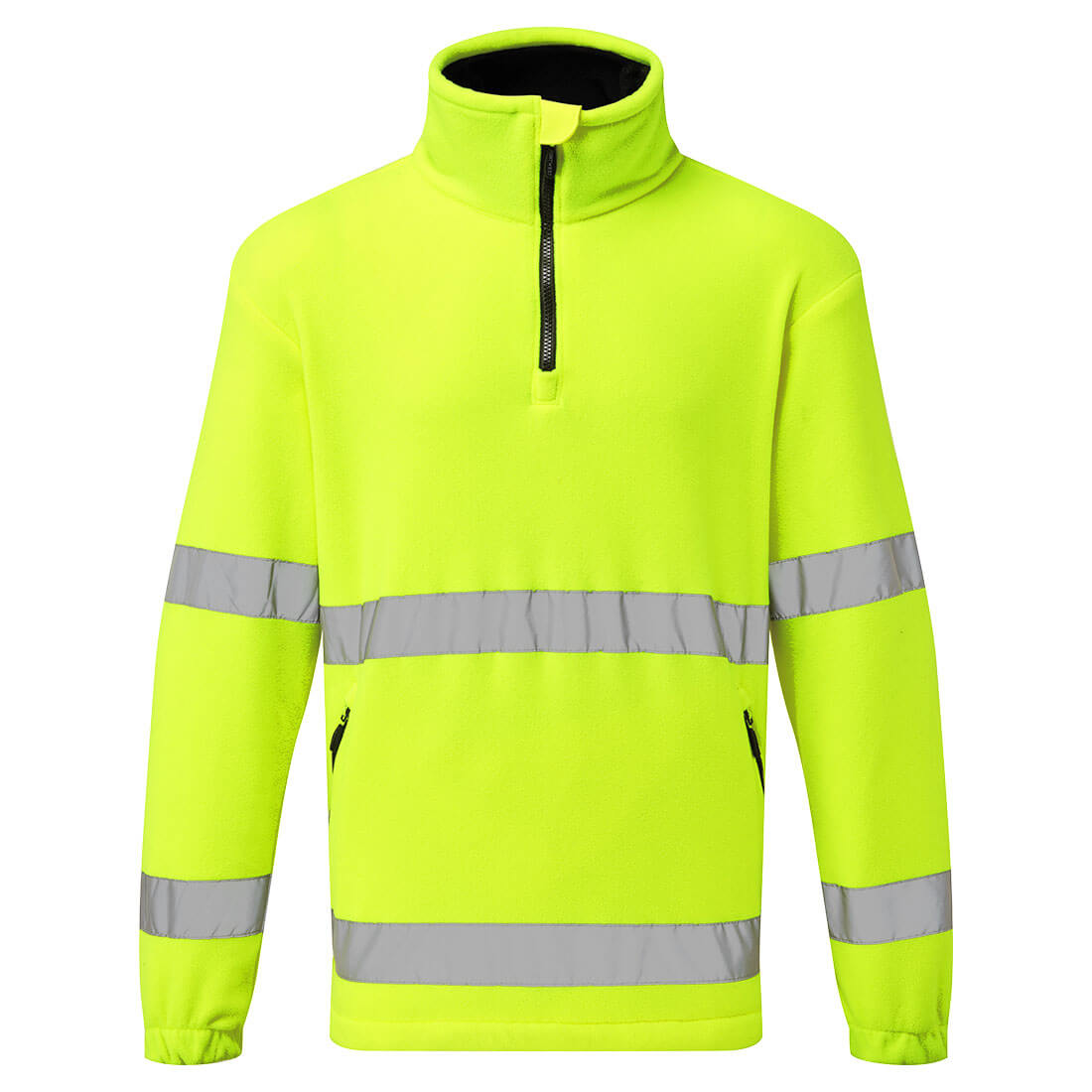 Portwest F302 Hi-Vis Half-Zip Fleece Yellow