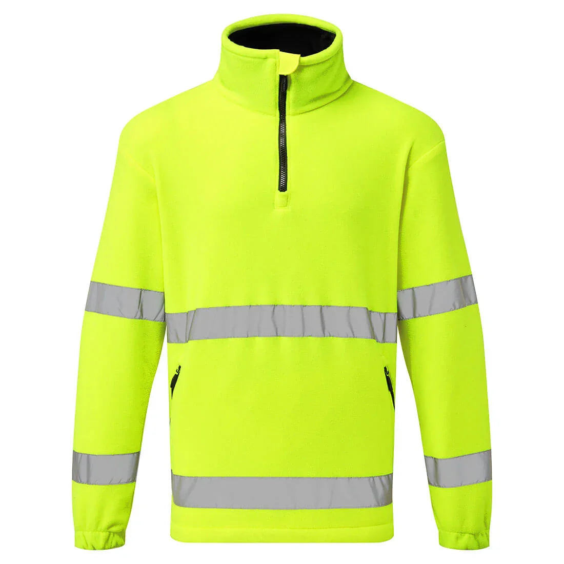 Portwest F302 Hi-Vis Half-Zip Fleece Yellow