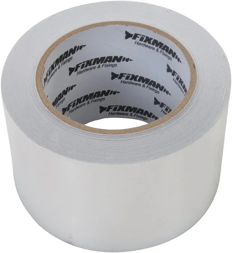 Fixman General Purpose Masking Tape - 75mm Width X 50m Length, White Crepe Paper, Synthetic Rubber Adhesive