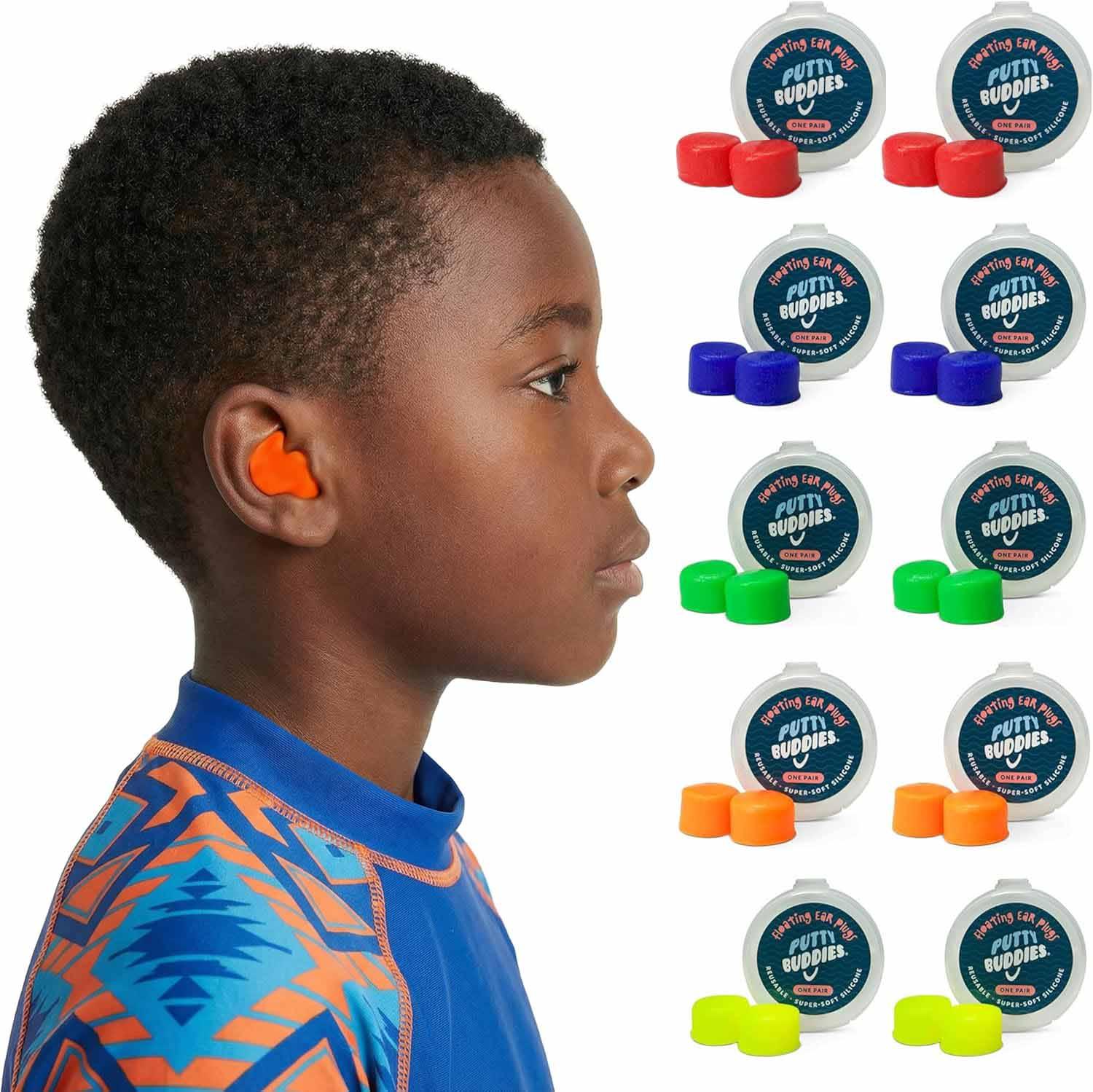 Putty Buddies Floating Swimming Ear Plugs Assorted 10 Pairs