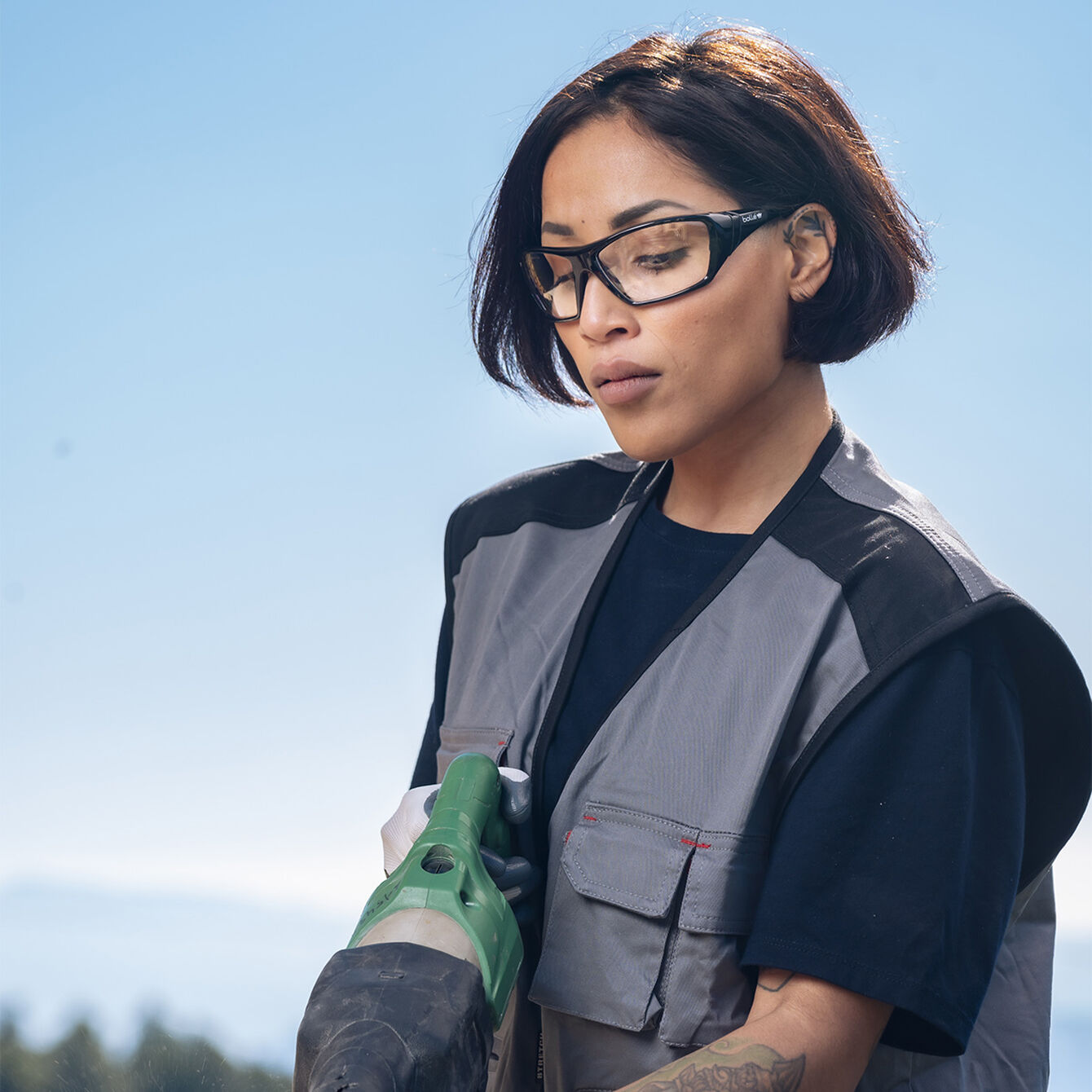 Bolle HUSTLER Clear Eco Safety glasses HUSTLN10E