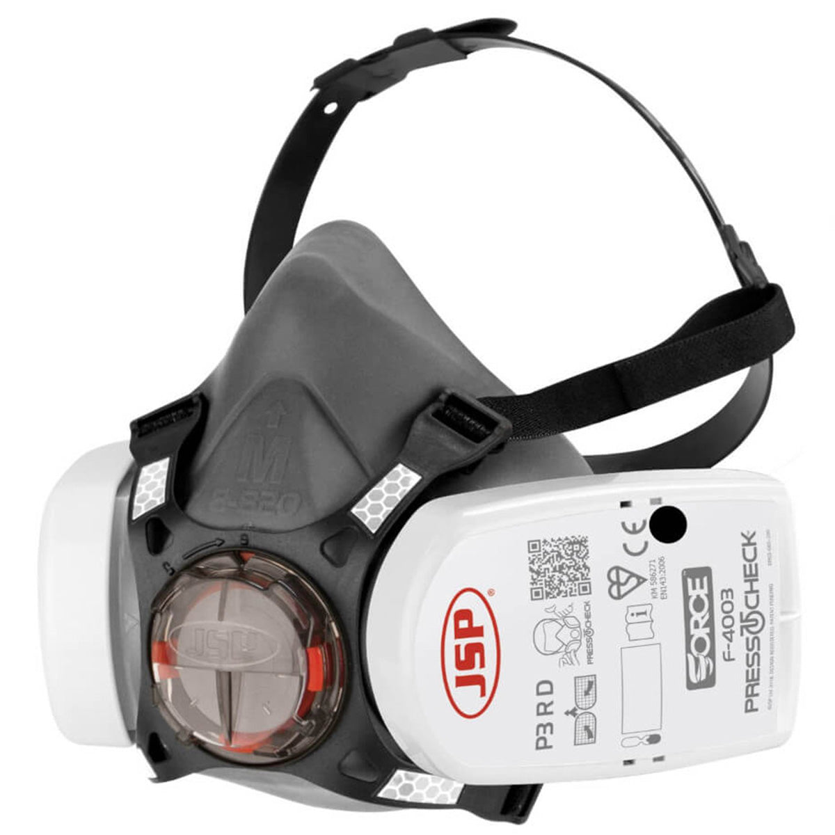 JSP Force 8 Half Mask with Press-To-Check P3 Filters