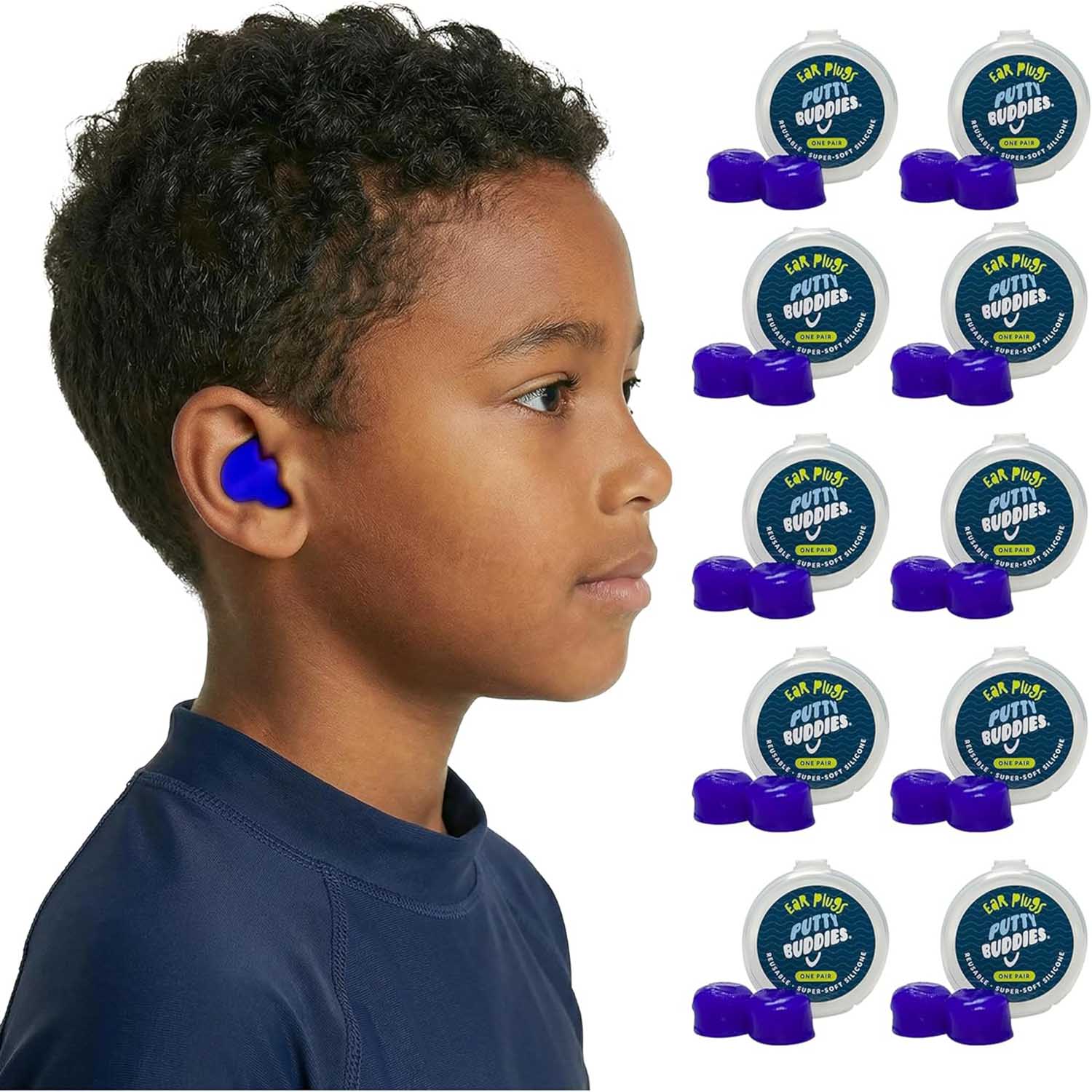Putty Buddies Original Swimming Earplugs Blue