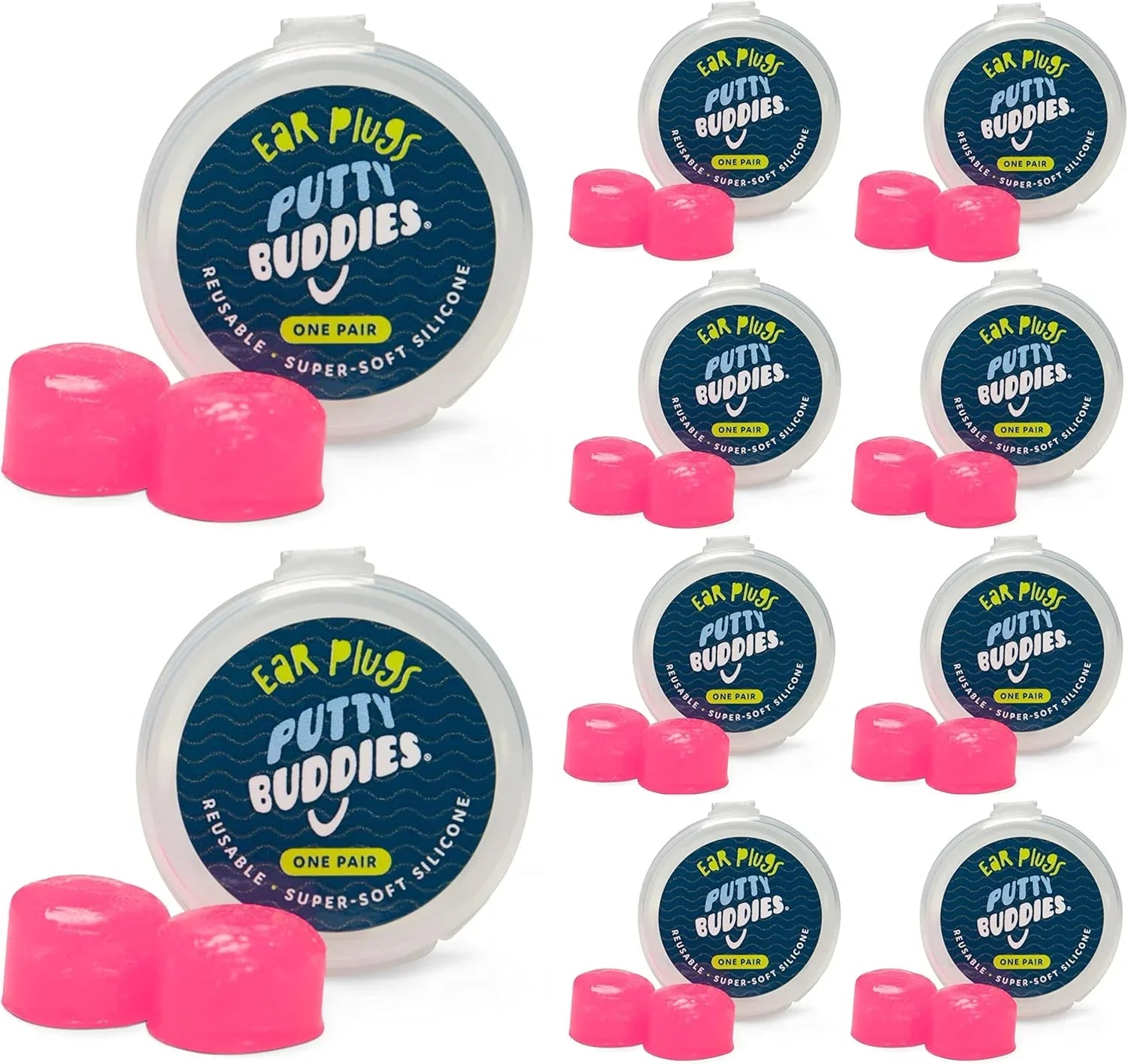 Putty Buddies Original Swimming Ear Plugs Magenta