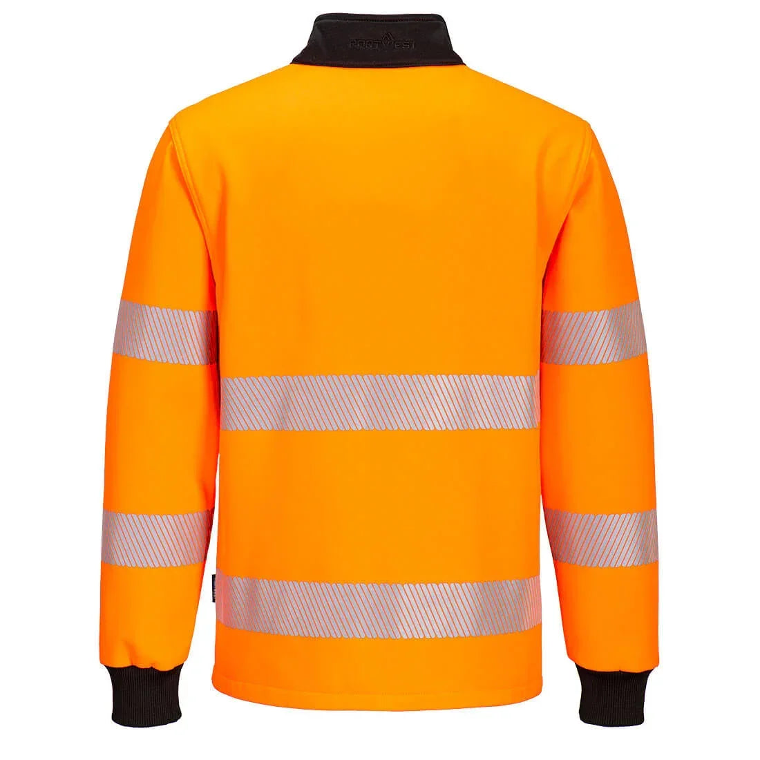 Portwest PW326 PW3 Hi-Vis 1/4 Zip Sweatshirt Orange Black