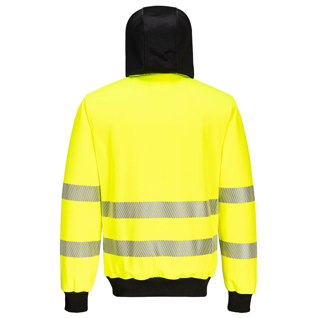 Portwest PW327 PW3 Hi-Vis Zip Hoodie Yellow Black