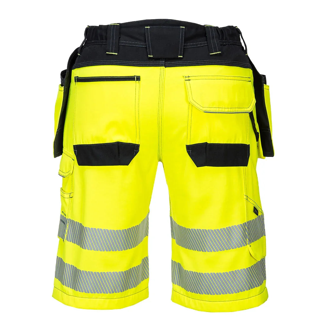 Portwest PW343 PW3 Hi-Vis Holster Pocket Shorts Yellow Black