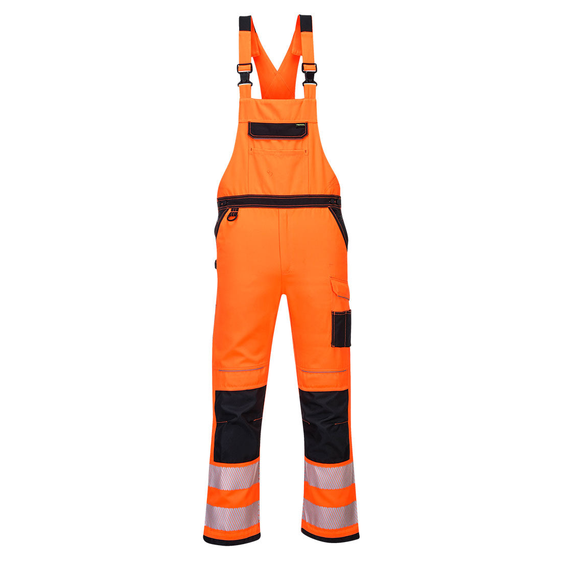 Portwest PW344 PW3 Hi-Vis Bib and Brace Orange Black