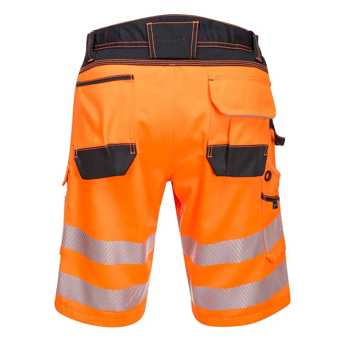 Portwest PW348 PW3 Hi-Vis Shorts Orange/Black Back