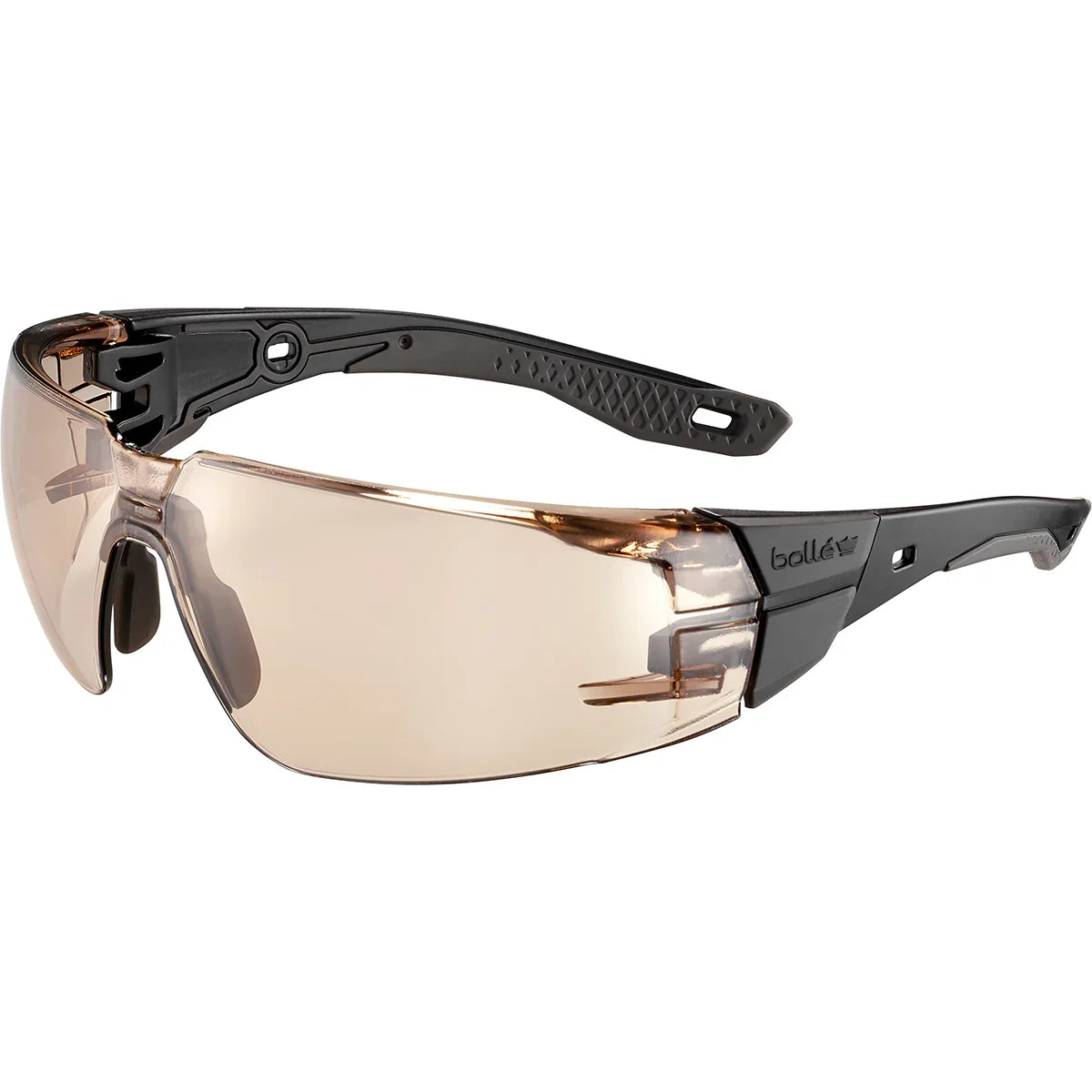 Bolle RUSH+ 2.0 Small Copper Lens Safety Glasses with Black and Grey Frame RUSPSN30E