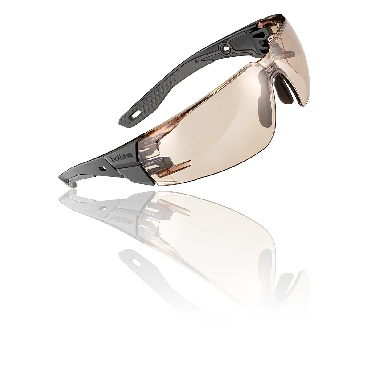 Bolle RUSH+ 2.0 Copper Lens Safety Glasses with Black and Grey Frame RUSPMN30E