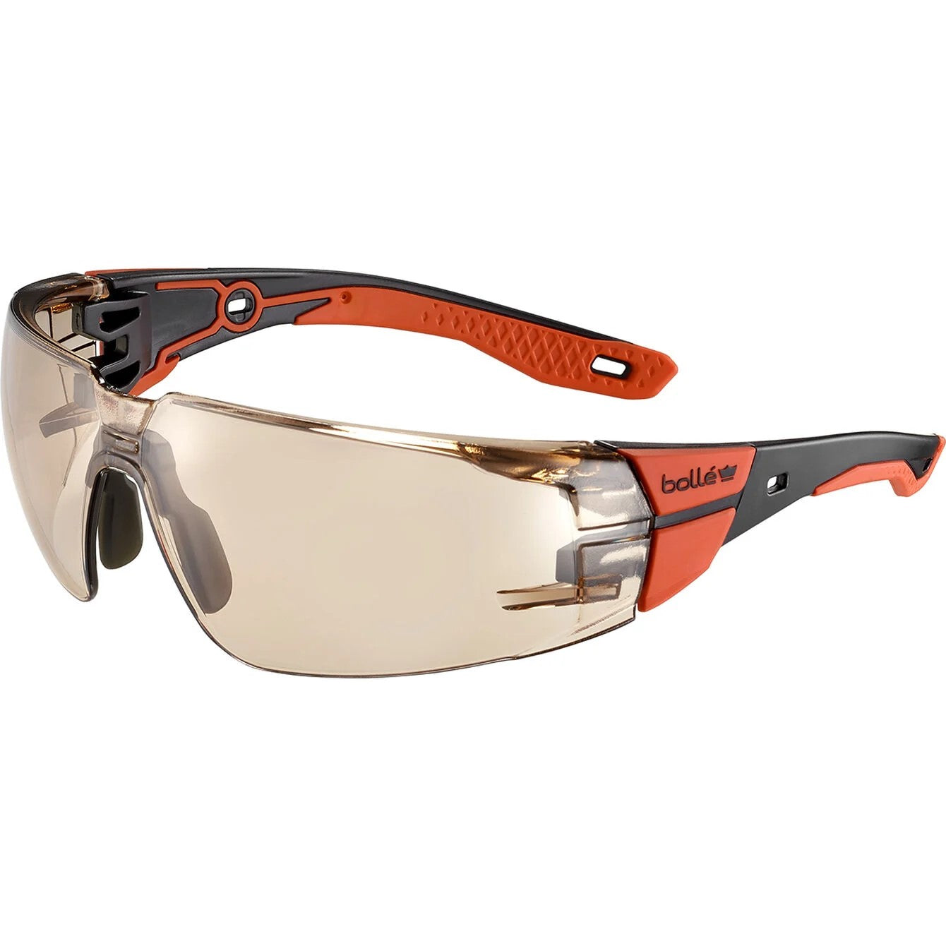 Bolle RUSH+ 2.0 Copper Lens Safety Glasses Black/Red Frame RUSPMN31E