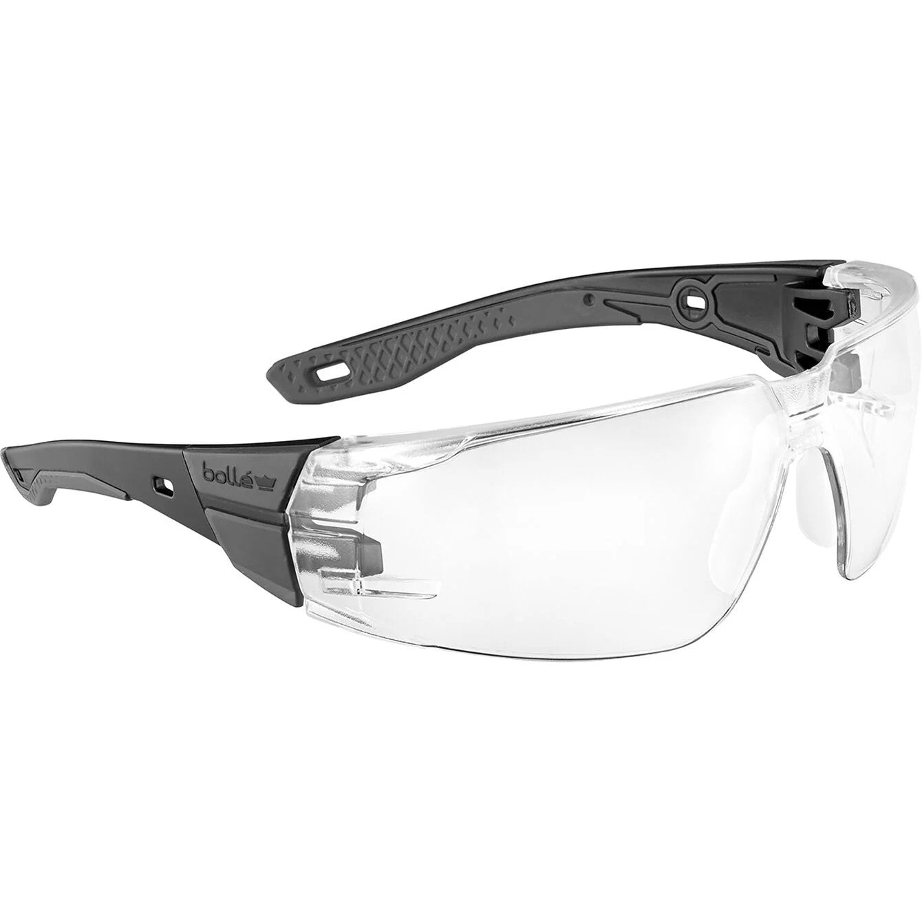 Bolle RUSH+ 2.0 Small HD Safety Glasses with Black and Grey Frame RUSPSN13E