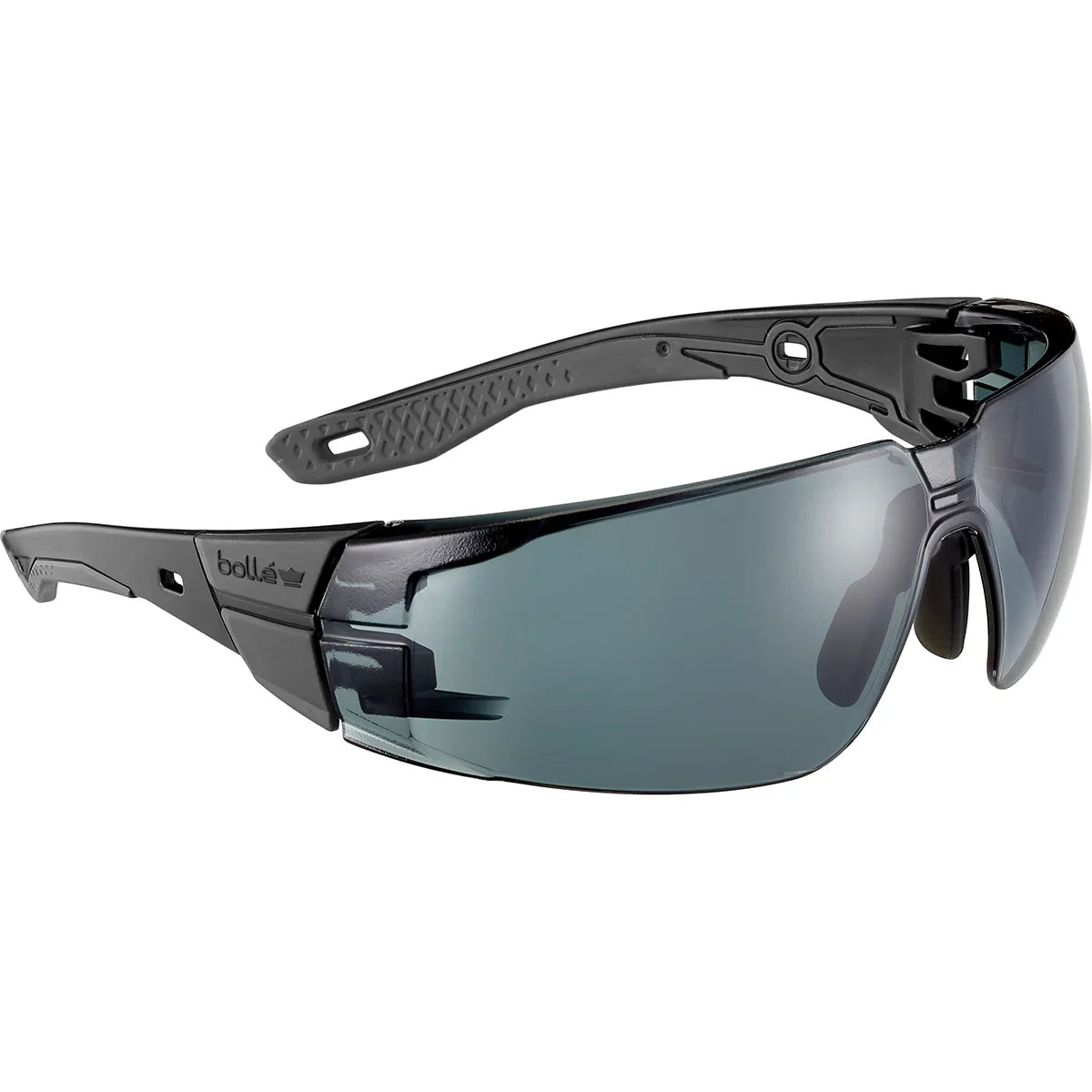 Bolle RUSH+ 2.0 Small Smoke Lens Safety Glasses with Black and Grey Frame