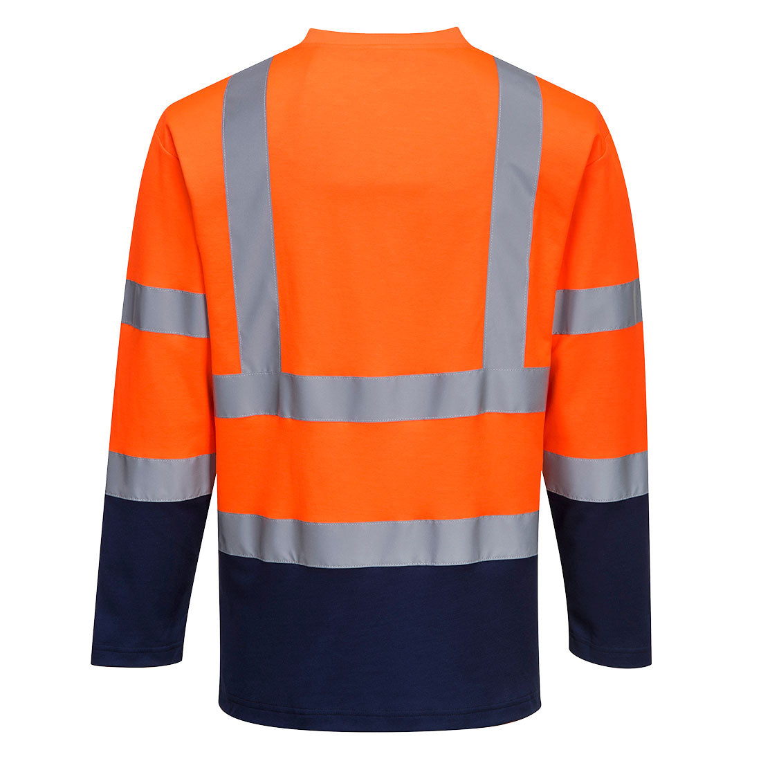 Portwest S280 Hi-Vis Cotton Comfort Contrast T-Shirt Long Sleeve S280ONR