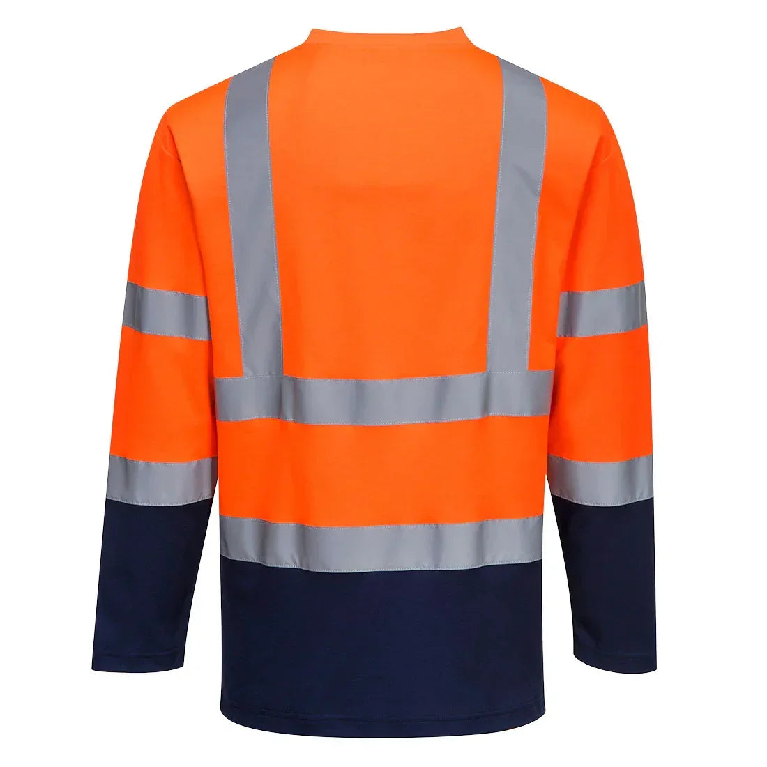 Portwest S280 Hi-Vis Cotton Comfort Contrast T-Shirt Long Sleeve S280ONR