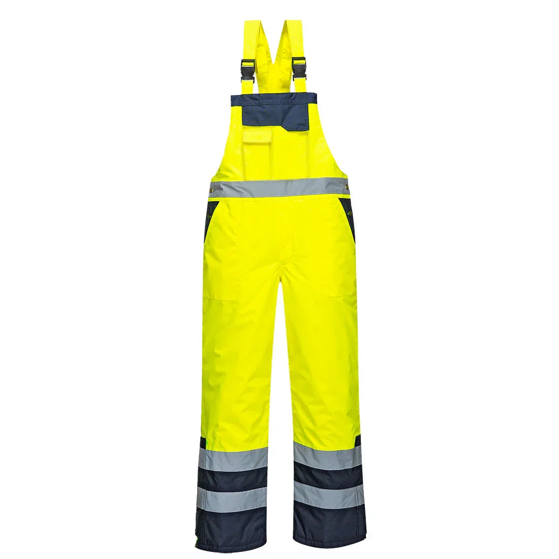 Portwest S489 Hi-Vis Contrast Winter Bib and Brace Yellow overall