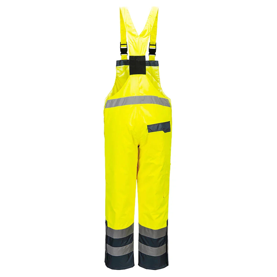 Portwest S489 Hi-Vis Contrast Winter Bib and Brace Yellow