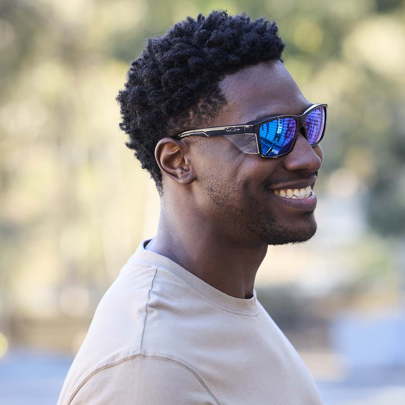 Bolle STKS 420 Cobalt Flash Polarised Safety Glasses Black Frame