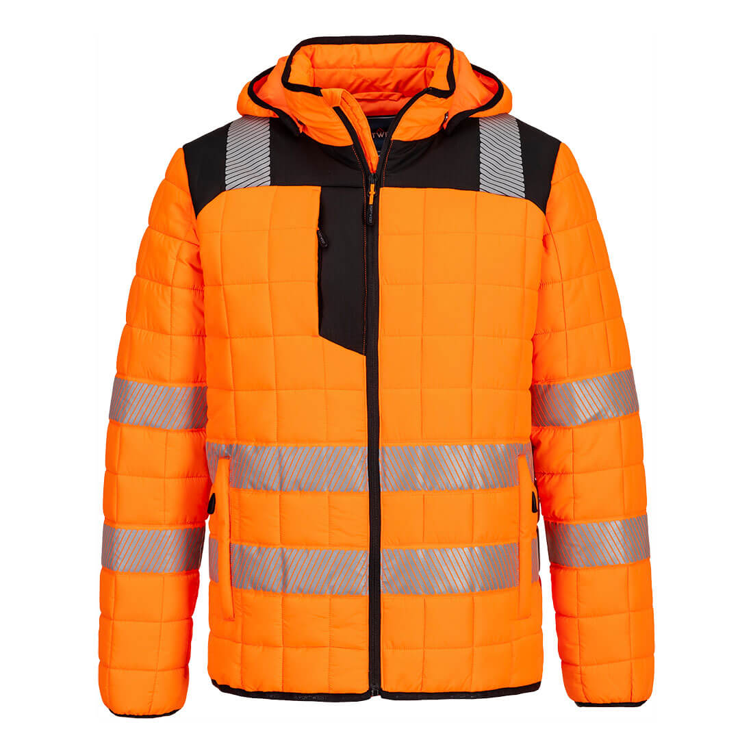 Portwest T165 PW3 Hi-Vis Square Baffle Jacket Orange