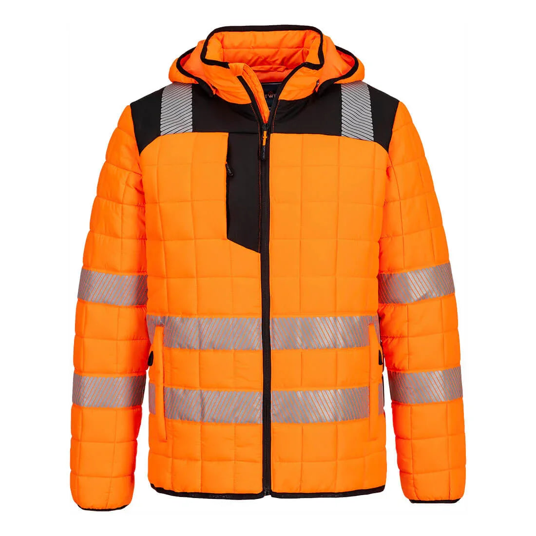 Portwest T165 PW3 Hi-Vis Square Baffle Jacket Orange