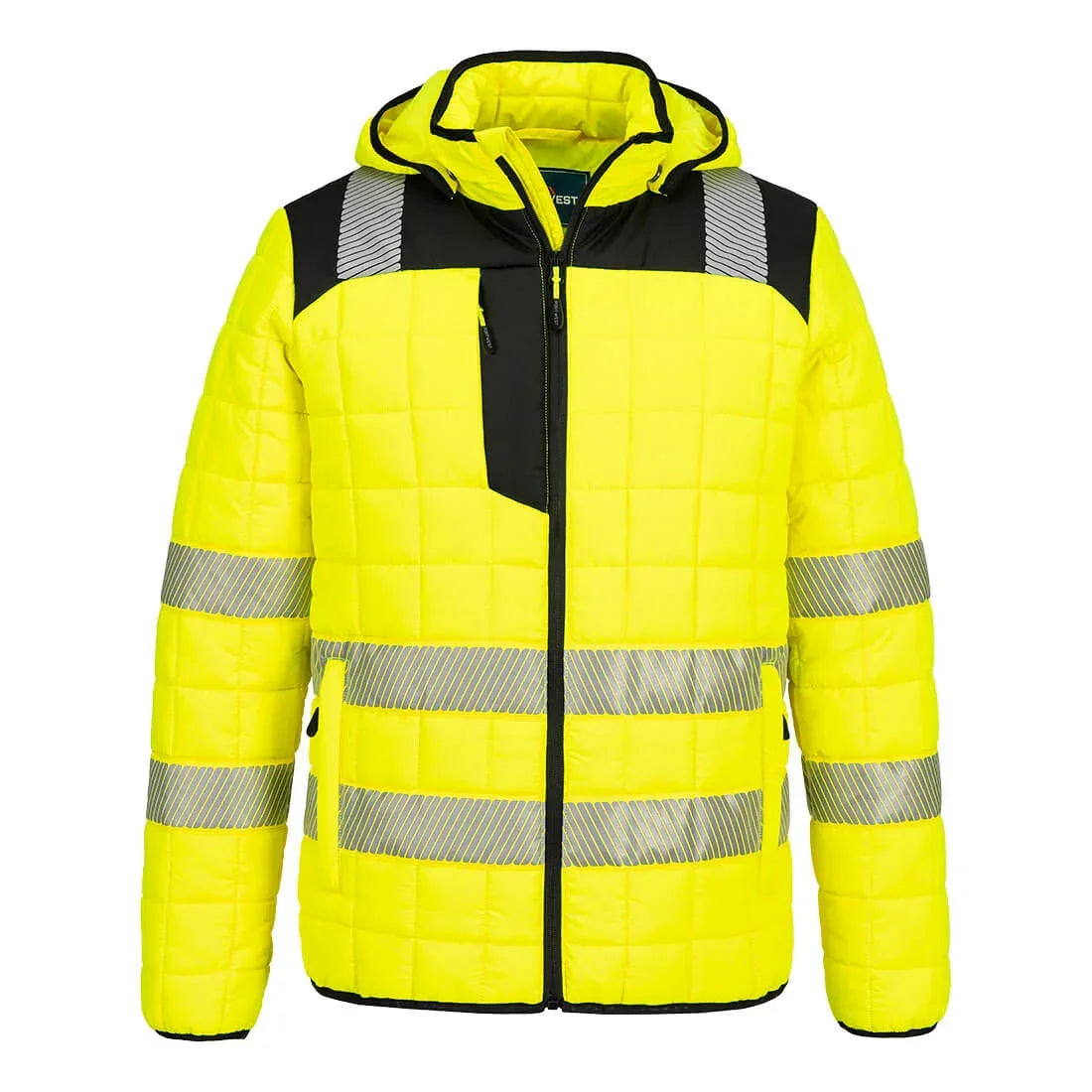 Portwest T165 PW3 Hi-Vis Square Baffle Jacket Yellow