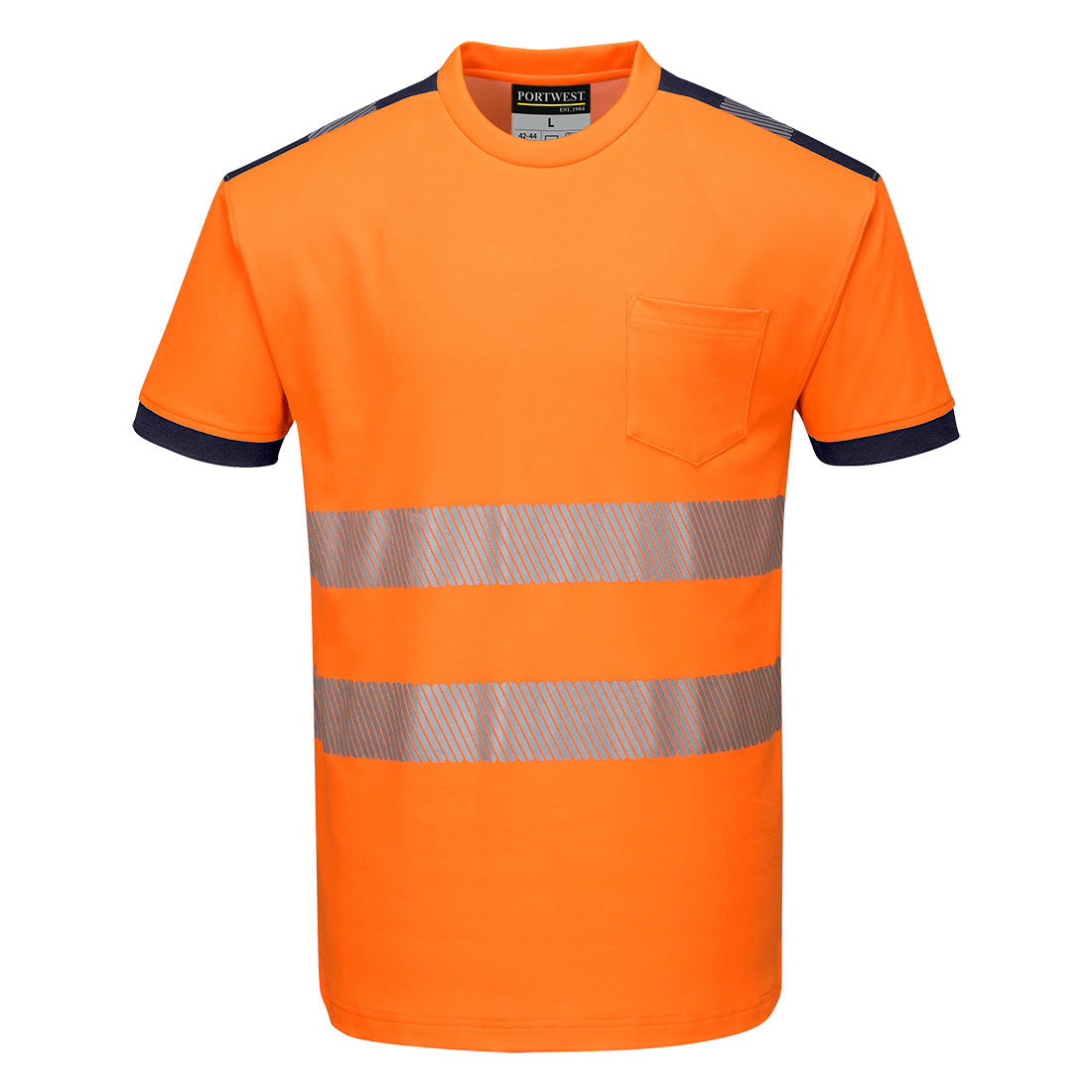Portwest T181 PW3 Hi-Vis T-Shirt - Orange Navy