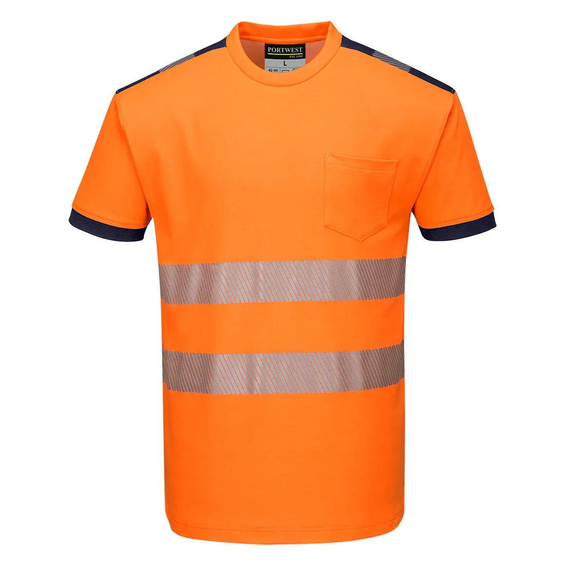 Portwest T181 PW3 Hi-Vis T-Shirt - Orange Navy