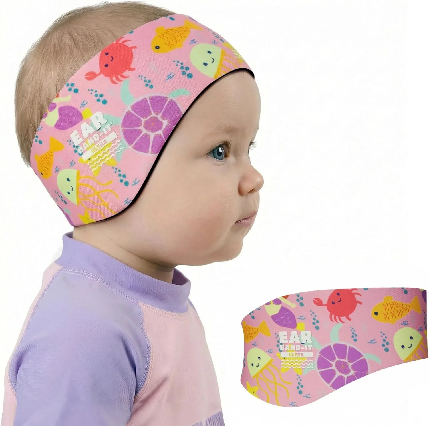 Ear Band it Ultra Swimming Headband Sea Life Small for Kids