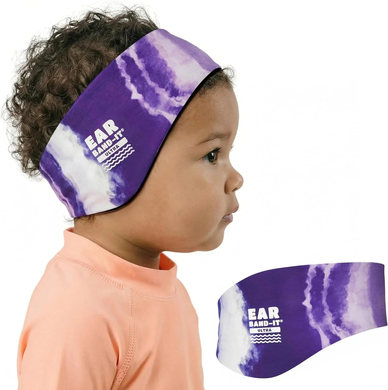 Ear Band-It Ultra Swimming Headband - Tie Dye Purple