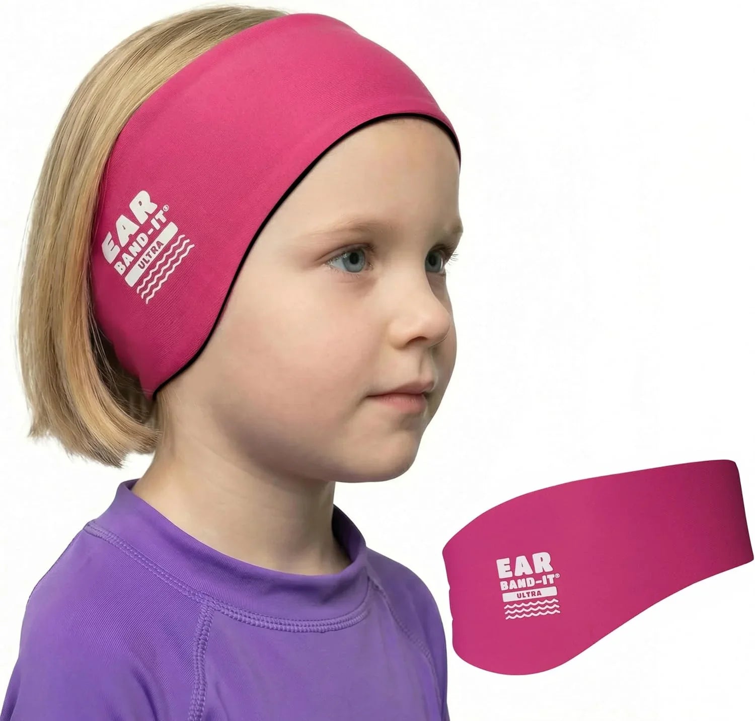 Ear Band it Ultra Pink swimming Headband Medium size