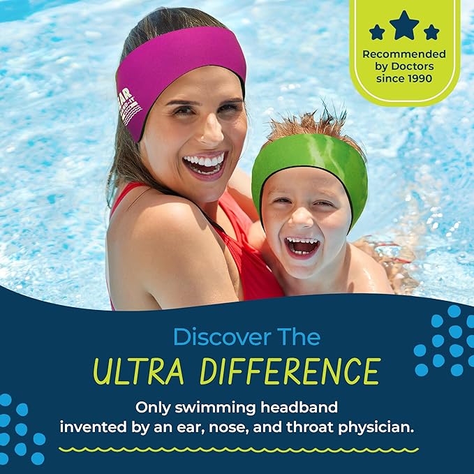 Ear Band-It Ultra Swimmer's Headband - Black