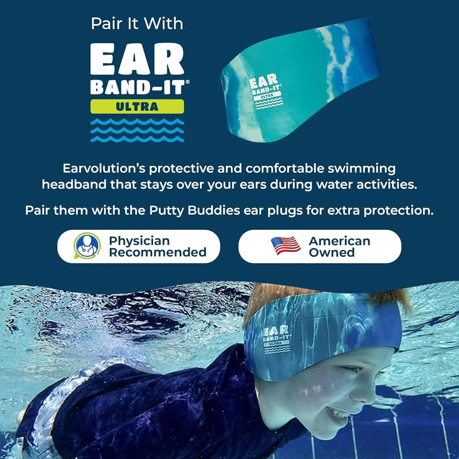 Putty Buddies Original Swimming Earplugs Assorted - 10 Pairs